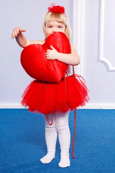 Moda vítima pequena princesa menina retrato — Fotografia de Stock