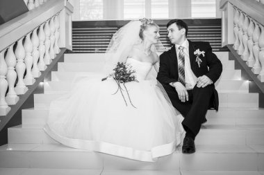 Mutlu gelin ve damat düğünlerinde