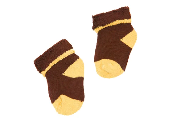 Barevné dětské ponožky izolované na bílém — Stock fotografie