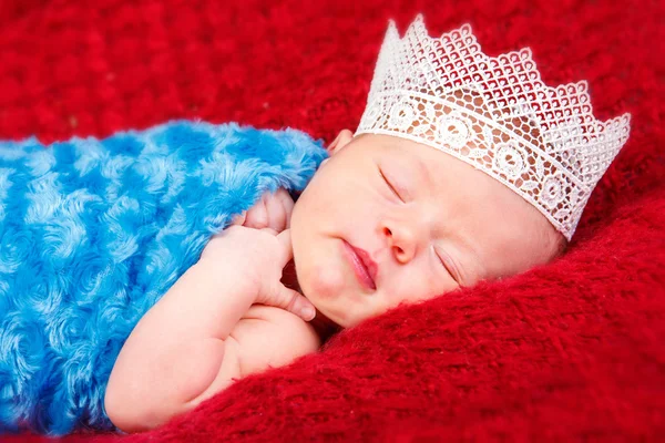 Sleeping newborn baby girl — Stock Photo, Image