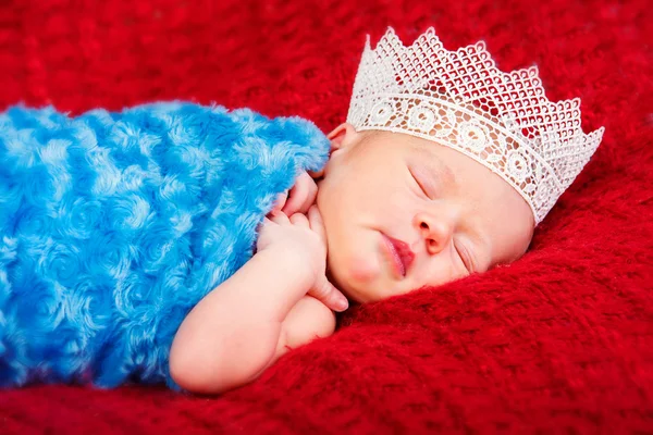 Sleeping newborn baby girl — Stock Photo, Image