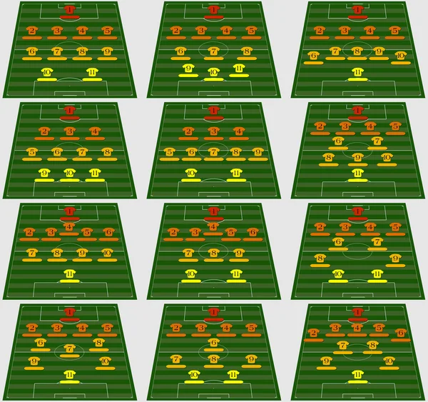 Taktik Sepak Bola - Stok Vektor