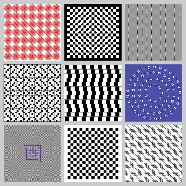 Optical Illusions Set — Stock Vector