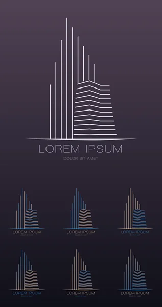 Emlak şirket vektör logo tasarım şablonu