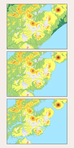 Karte der Auswirkungen der globalen Erwärmung — Stockvektor