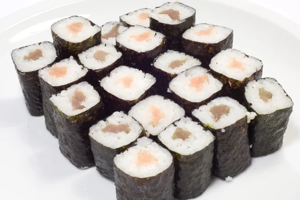 Laks og tun Sushi - Stock-foto