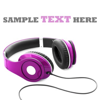 Kulaklıklar beyaz arkaplanda izole edilmiş.