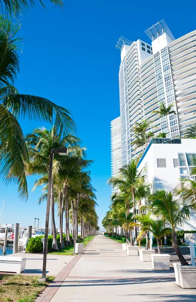 Chodnik w miami beach na Florydzie — Zdjęcie stockowe