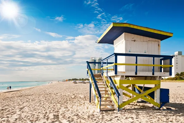 Lifeguard Tower a South Beach, Miami Beach, Florida Foto Stock