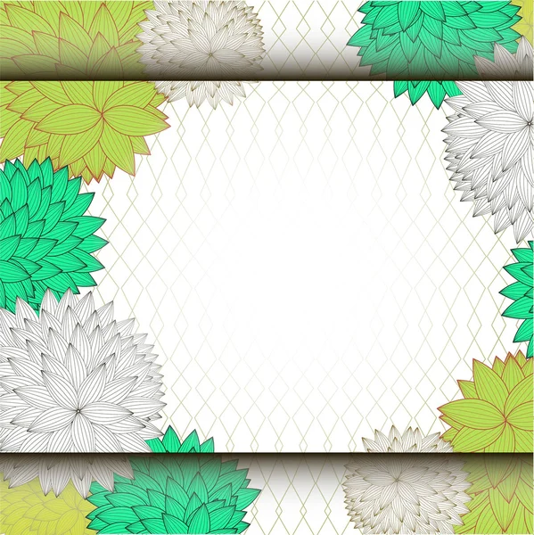 Einladungs- oder Hochzeitskarte mit abstraktem floralen Hintergrund. — Stockvektor