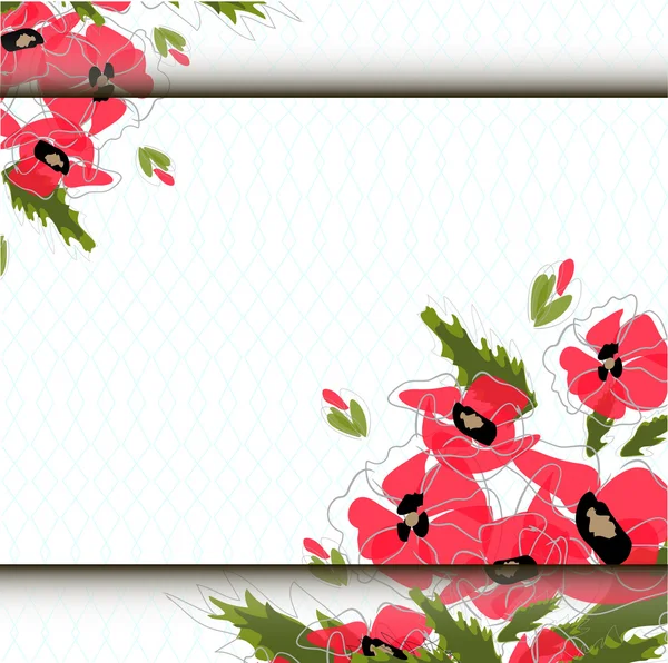 Carte avec fond floral abstrait . — Image vectorielle