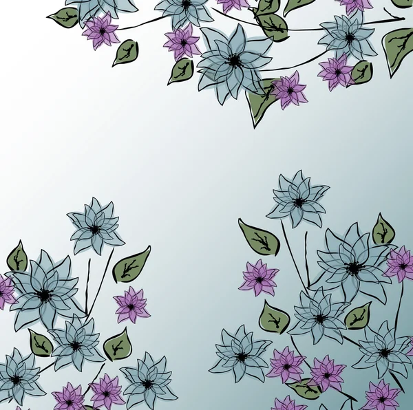 Tarjeta con fondo floral abstracto . — Vector de stock