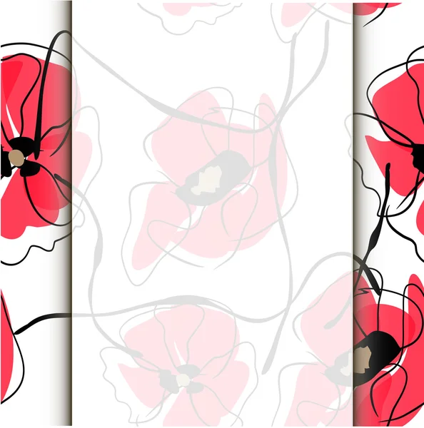 Carte avec fond floral abstrait . — Image vectorielle