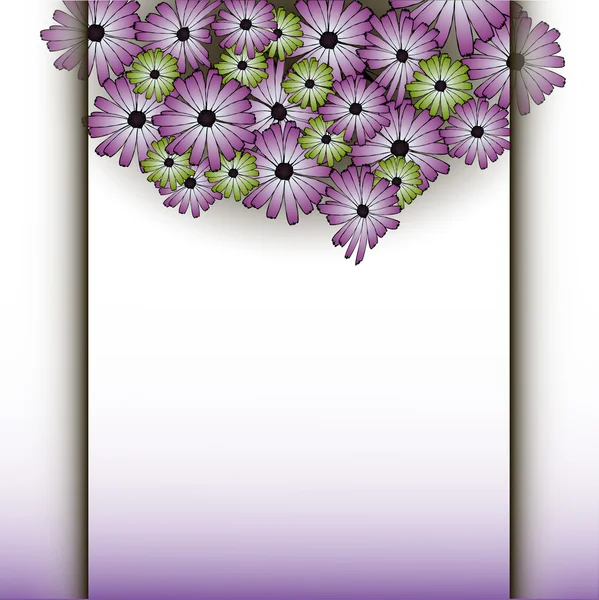 Flor colorida con fondo de sombra . — Vector de stock