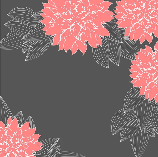 Carte avec fond floral abstrait . — Image vectorielle