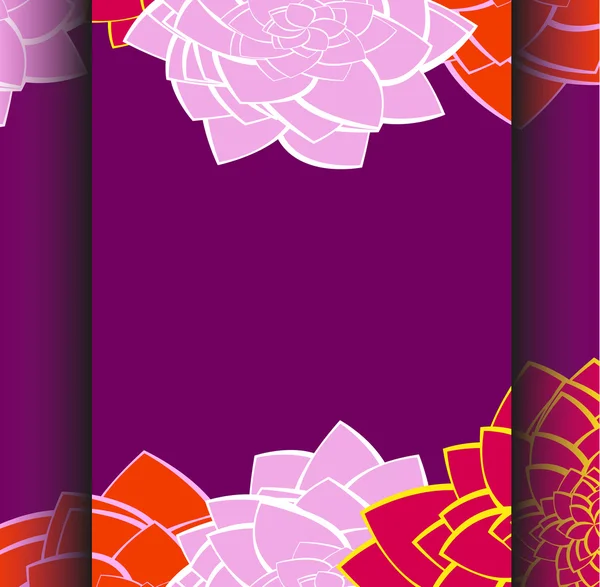Inbjudan eller bröllopskort med abstrakt blommig bakgrund. — Stock vektor