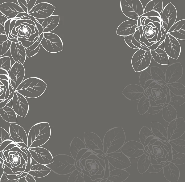 Carte avec fond floral abstrait . — Image vectorielle