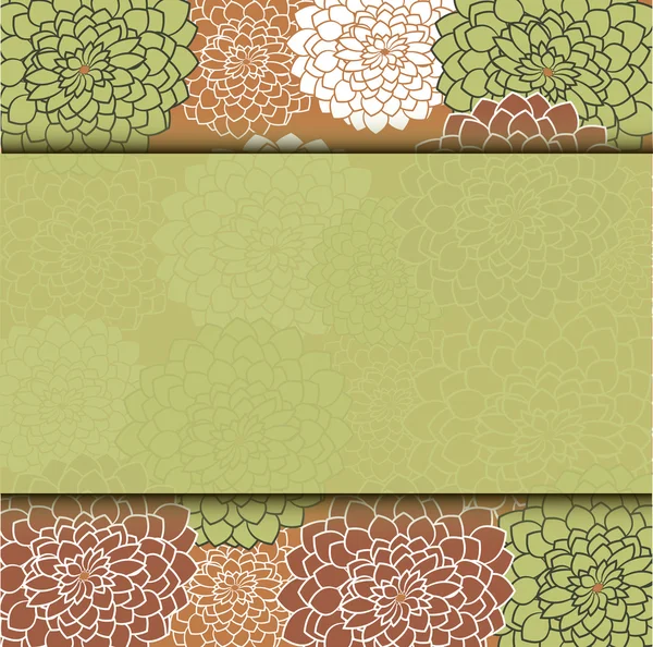 Karte mit abstrakten floralen Hintergrund. — Stockvektor