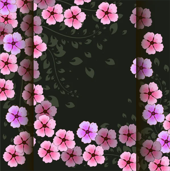 Carte de mariage ou invitation avec fond floral abstrait . — Image vectorielle