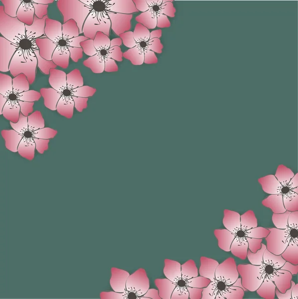 Bruiloft kaart of uitnodiging met abstract floral achtergrond. — Stockvector