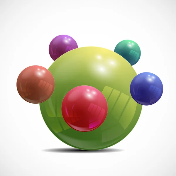 Conjunto de bolas coloridas no fundo branco — Fotografia de Stock