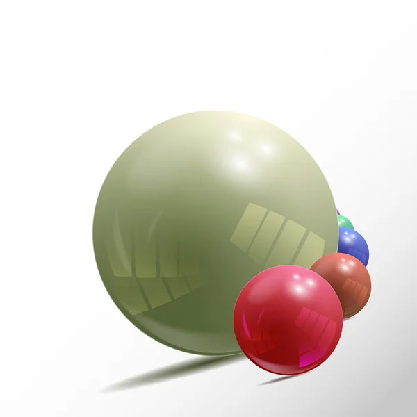 Conjunto de bolas de colores sobre fondo blanco — Foto de Stock