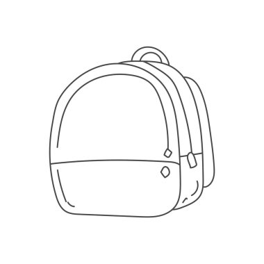 Çocuklar için okul çantası çizimi çocuk çizimleri ve boyama kitapları için uygun.