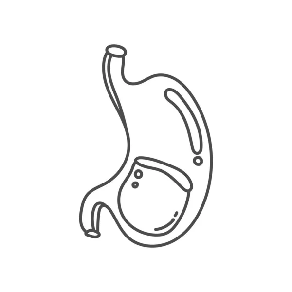 学校や子供のぬり絵の教育目的で描かれた胃の手のイラスト — ストックベクタ