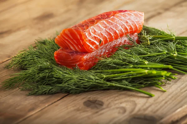 Två bitar av Gravad lax — Stockfoto