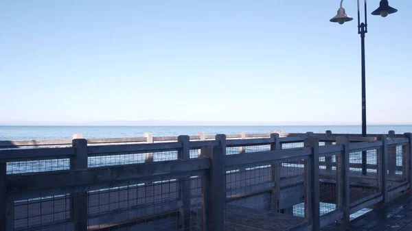 Waterfront boardwalk, Monterey California. Beachfront promenade Cannery Row — Stock Photo, Image