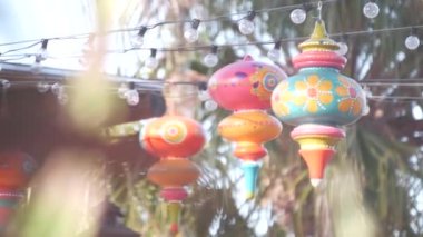 Cinco de Mayo için Festival sokak dekorasyonu, Ölüler Günü veya Dia de Muertos.