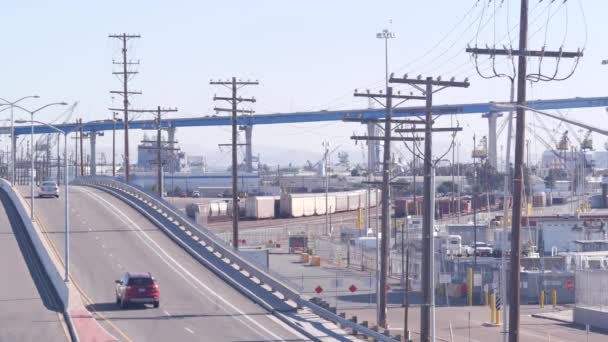 Průmyslová oblast, výrobní nebo výrobní oblast v San Diegu USA. Coronado — Stock video