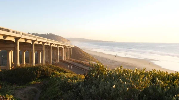 Bridge Pacific Coast Highway Torrey Pines State Beach Del Mar — Stock Photo, Image