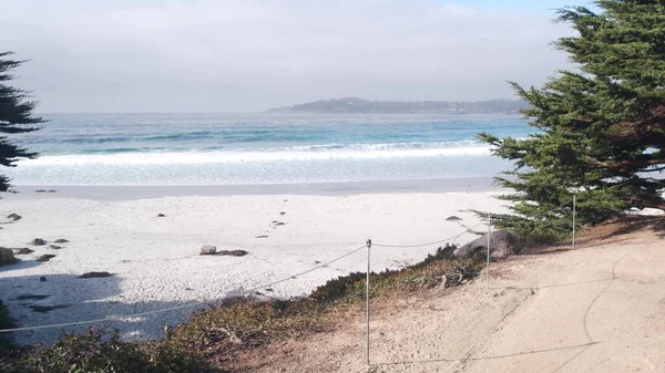 Ścieżka Promenady Chodnik Szlak Lub Ścieżka Ocean Piaszczysta Plaża Carmel — Zdjęcie stockowe