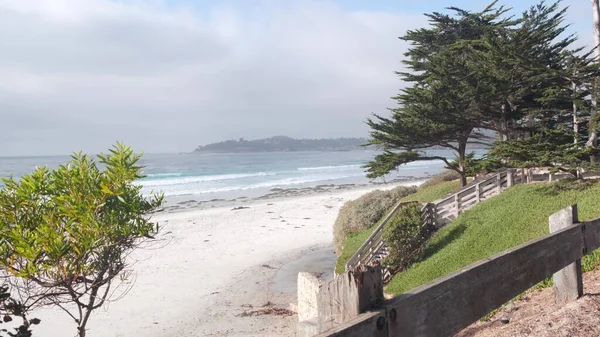 Oceán Písečná Pláž Carmel Monterey Příroda Kalifornie Pobřeží Usa Velké — Stock fotografie