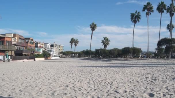 Strandhäuser Strandpromenade Ocean Beach Kalifornien Usa Urlaub Urlaub Oder Wochenendvermietung — Stockvideo