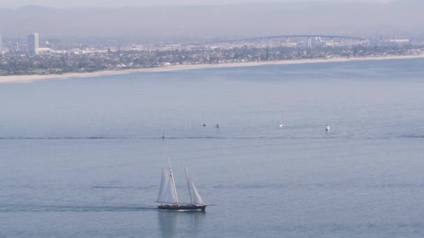 Langit Kota San Diego Pemandangan Kota Pusat Kota Dengan Pencakar — Stok Video