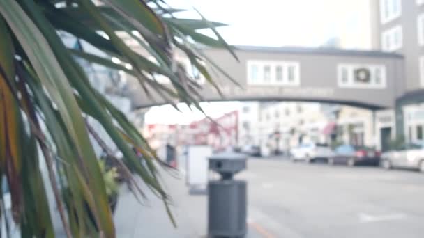 Cannery Row Monterey City California Tourist Landmark Usa Storico Pontile — Video Stock