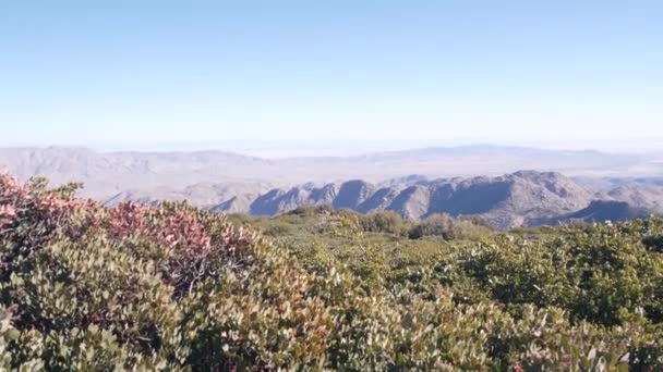 Mountains Hills Desert Valley California Wilderness Usa Nature Hiking Trekking — Stock Video