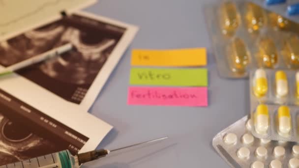 Fiv Fécondation Vitro Techniques Assistance Reproduction Traitement Infertilité Stérilité Échographie — Video