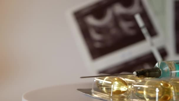 Ivf Vitro Fertilisatie Reproductieve Ondersteunde Technologie Onvruchtbaarheid Steriliteit Behandeling Echografie — Stockvideo