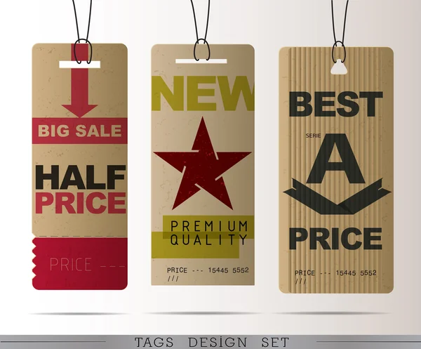 PAPER SALE TAGS — Stock Vector