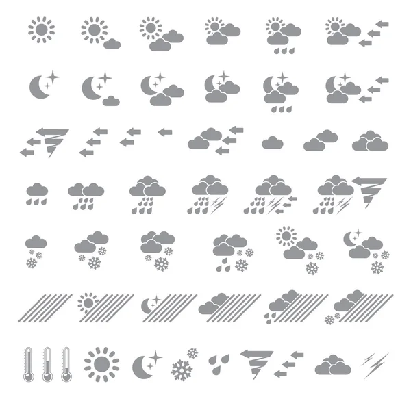 Иконки погоды — стоковый вектор