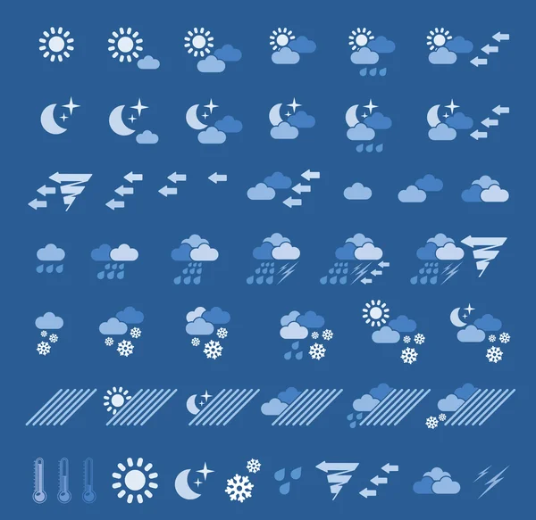 Iconos meteorológicos — Archivo Imágenes Vectoriales