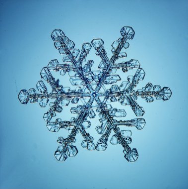 doğal kar tanesi makro