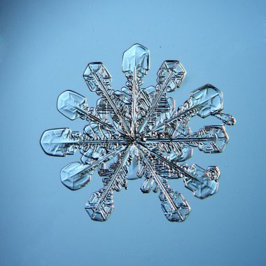 doğal kar tanesi makro