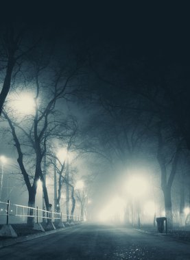 Kış City gece manzarası