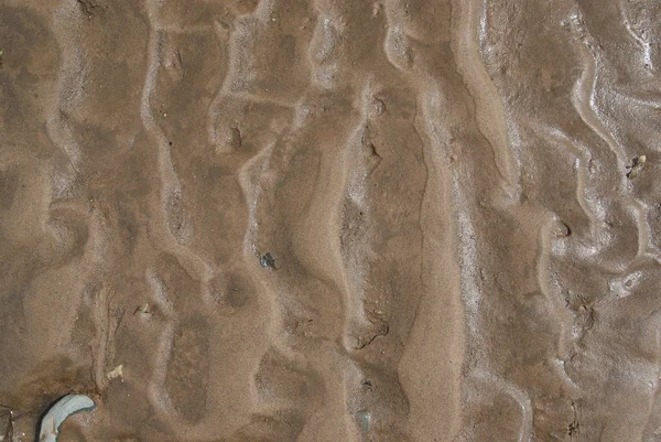 Texture de la plage après la marée descendante — Photo
