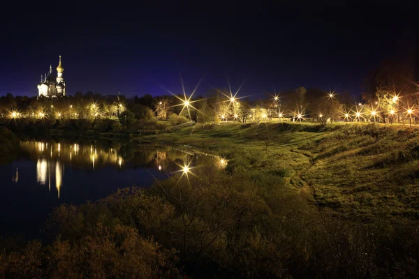 Natt syn på vologda — Stockfoto