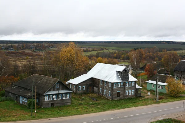 Herfst in Russische dorp — Stockfoto